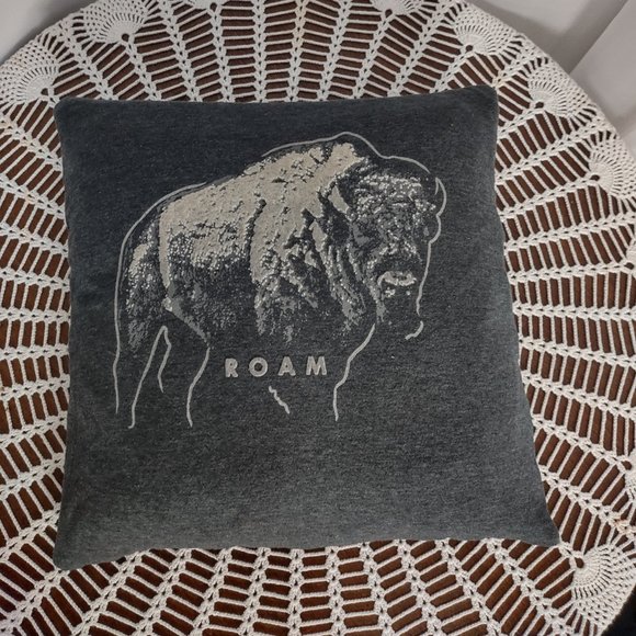 Rag Frog Revival Throw pillow cover Up-cycled from a T-shirt size 12"x12" - Picture 1 of 4